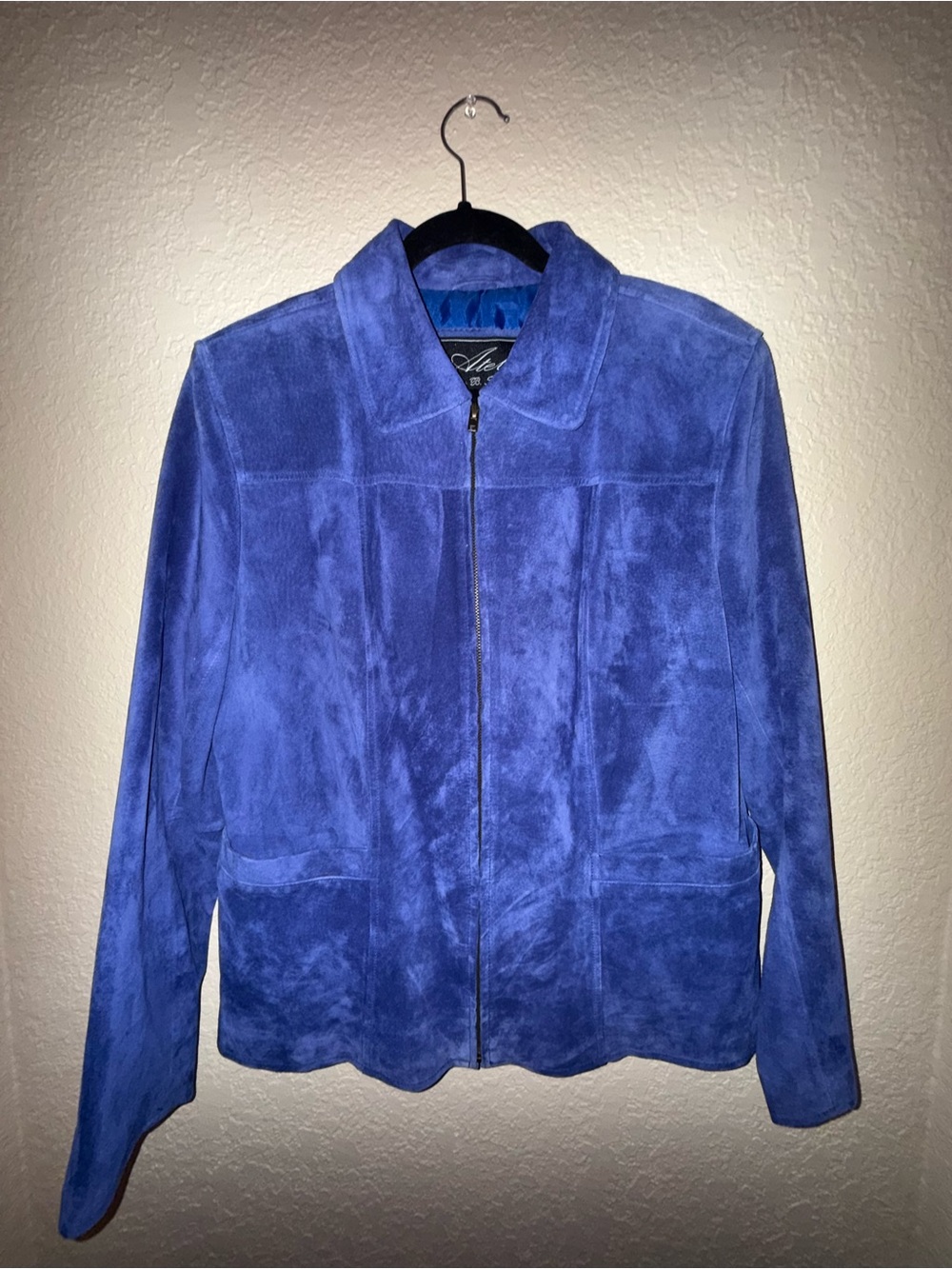 Vintage Blue Leather Jacket by Atelier